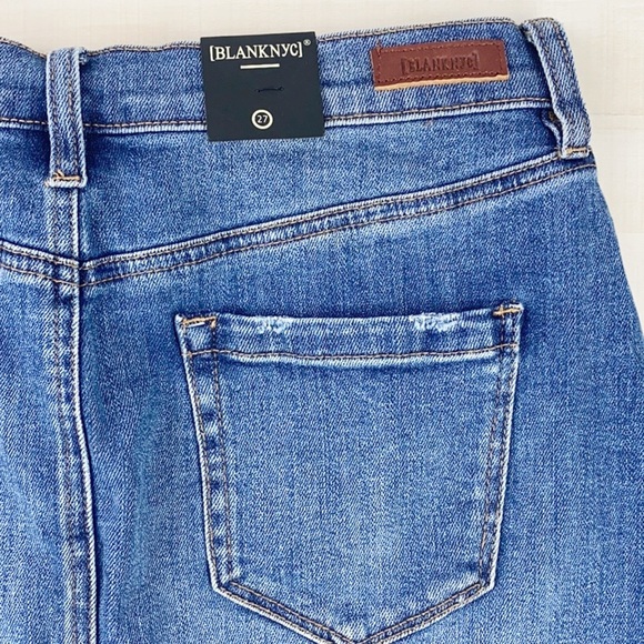 Blank NYC Way Back When Denim Skirt Raw Hem - Picture 8 of 13